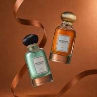 Flacon de parfum premium 100 ml, flacon de parfum rond vide, col à sertir, flacon pulvérisateur de parfum mat avec bouchon en plastique et boîte