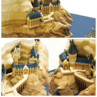 Bloc de mémo Laser 3D château de poudlard omoxhioi bloc de papier 3D artisanat Hary Potter Style Album signet Notes
