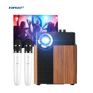 Topleo smart proiettore Led 1080P outdoor party home karaoke room proiettore ktv machine speaker