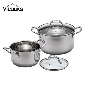 Ollas de acero inoxidable, juegos de utensilios de cocina <span class=keywords><strong>para</strong></span> el hogar <span class=keywords><strong>para</strong></span> placas de inducción de cerámica halógenas eléctricas de Gas - Product Image 5