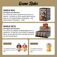 Chinesische Schachkatzen-Figur Blind Box – Niedliche Sammlerfigur, Kunstspielzeug, Strategiespiel, Desktop-Dekoration für Hobbygeschenke
