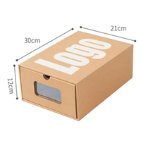 Boîtes de Rangement pour Chaussures Grand Format avec Impression de Logo Personnalisé, pour Baskets Rouge et Noir