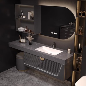 Muebles de <span class=keywords><strong>baño</strong></span> modernos <span class=keywords><strong>con</strong></span> <span class=keywords><strong>espejo</strong></span> inteligente para tocador, <span class=keywords><strong>espejo</strong></span> de <span class=keywords><strong>baño</strong></span> Simple montado en Color personalizado <span class=keywords><strong>con</strong></span> luces Led, juego de tocador - Product Image 4