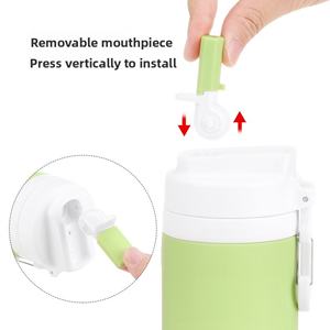 แก้วพับได้ซิลิโคนพกพาสำหรับกิจกรรมกลางแจ้ง พร้อมโลโก้สั่งทำ ขวดน้ำคุณภาพสูงสำหรับนักเรียน ของขวัญสุดสร้างสรรค์ ดีไซน์ใหม่ ดื่มได้โดยตรง - Product Image 3