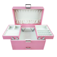 Boîte cadeau en cuir Double couche pour bijoux, Logo personnalisé de luxe, boucles d'oreilles, collier, bague, emballage, Offre Spéciale