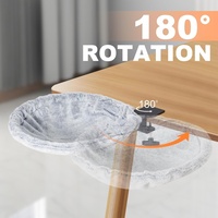 Lit de bureau pour chat - 180 °   Lit rotatif en fourrure de lapin douce et confortable, mobilier de nid d'oiseau pour chats d'intérieur, idéal pour bureaux et tables de jeu