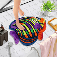 Articles de décoration pour le salon Tapis tuftés personnalisés Absorbant Anti-dérapant Moelleux Doux Mignon Tapis en forme de poisson Tapis lavable de luxe