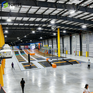 Arena de Trampolines con Estructura de Acero, Pista Ninja de Alta Resistencia de Pared a Pared, Centro de Actividades con Estructura Metálica Ignífuga - Product Image 1
