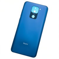 Coque de téléphone portable de remplacement en PC antichoc de couleur bleue pure pour Redmi Note 9 et Redmi 10X 4G, sans support, sans artisanat spécial