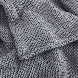 Mantas gruesas y suaves de bambú de alta calidad, mantas de algodón de tamaño doble, manta ponderada de punto grueso para adultos - Product Image 4