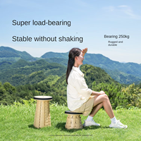 Mazar Household Chaise pliante portable en métal Banc d'extérieur rétractable pour le camping, la pêche et le jardin