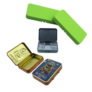 Hộp đựng thuốc lá cuộn sẵn có logo tùy chỉnh, chống mùi, chất liệu thiếc, kích thước 50*50*15mm & 58*80*15mm & 58*120*15mm - Product Image 1