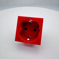 Module de prise Schuko rouge 16A, norme internationale IP44, prix usine, pour usage industriel, insert de remplacement pour prise encastrée au sol