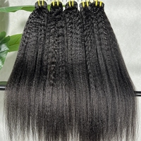 Paquet de cheveux humains frisés crépus Vente en gros Afro Yaki Paquets Vendeur Bon marché Cheveux humains Jerry Curls Extensions de cheveux vierges crus en vrac