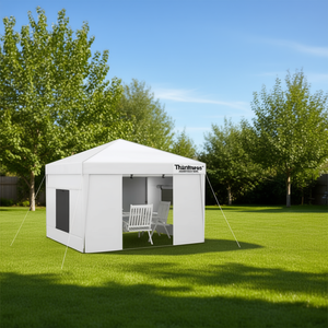Thantuess Pop Up Canopy 9.7 X 9.7 Ft, gazebo d'extérieur à structure en aluminium avec fermeture éclair pour les événements - Product Image 2