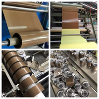 Vente en gros de feuilles de Teflon autocollantes résistantes aux basses températures, ruban adhésif PTFE personnalisé pour machine