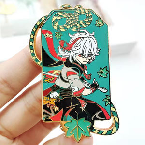 Бесплатный дизайн, милые эмалевые значки, производитель значков на заказ, мультяшные блестящие УФ-печатные мягкие значки на лацкан, эмалевые значки на заказ, аниме-значки - Product Image 3