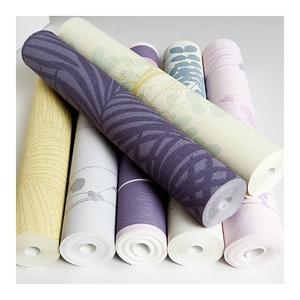 Carta da parati floreale moderna 3D per la decorazione della camera da letto disegni colorati dei cartoni animati su plastica impermeabile rotoli di parete interna <span class=keywords><strong>soggiorno</strong></span> - Product Image 3