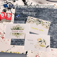 Cartes de remerciement personnalisées en gros avec logo, motifs floraux et feuilles vertes, pour petites entreprises, inserts d'emballage