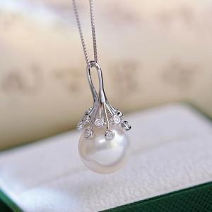 Colgante de Plata S925 para DIY y Cuentas Elípticas Vacías de 11-13 mm, Accesorio de Moda para Collar, Accesorios de Perlas Premium 31149 - Product Image 1