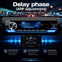 Récepteur MP3 pour autoradio avec écran TFT DSP, 8 sorties RCA 5V, réglage de phase à retard pour systèmes d'amplification et ajustement de la scène sonore
