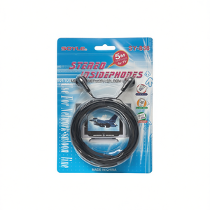Audífonos estéreo Soyle con cable de 5 m para TV y reproductor MP3, hechos en China - Product Image 2