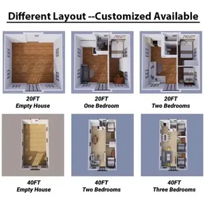 Moderne Stijl 20ft/40ft Geprefabriceerde Modulaire Stalen Sandwichpanelen Moderne Waterdichte Uitbreidbare Huizen Hebben Grote Ruimte. - Product Image 6