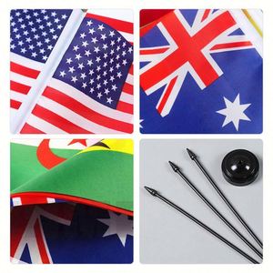 Promotional Mini Mexico Desktop <b>Flag</b> Custom Solid Plastic All National Table <b>Flag</b> with USA Office Desk <b>Flags</b> - Product Image 2