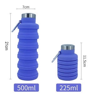 Bouteille d'eau pliable de 500 ml Bouteille d'eau en <span class=keywords><strong>silicone</strong></span> antidérapante Bouteille de <span class=keywords><strong>voyage</strong></span> en <span class=keywords><strong>silicone</strong></span> - Product Image 4