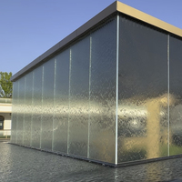Murs d'eau artisanaux Baishui, murs d'eau personnalisés en verre, pierre et acier inoxydable, fontaines d'eau modernes pour l'extérieur