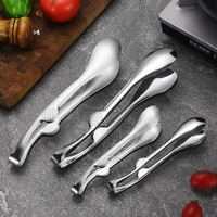 Pince de service en acier inoxydable 304, style japonais, épaissie, pour barbecue, hôtel, serviettes, pain, buffet, écologique, compatible lave-vaisselle