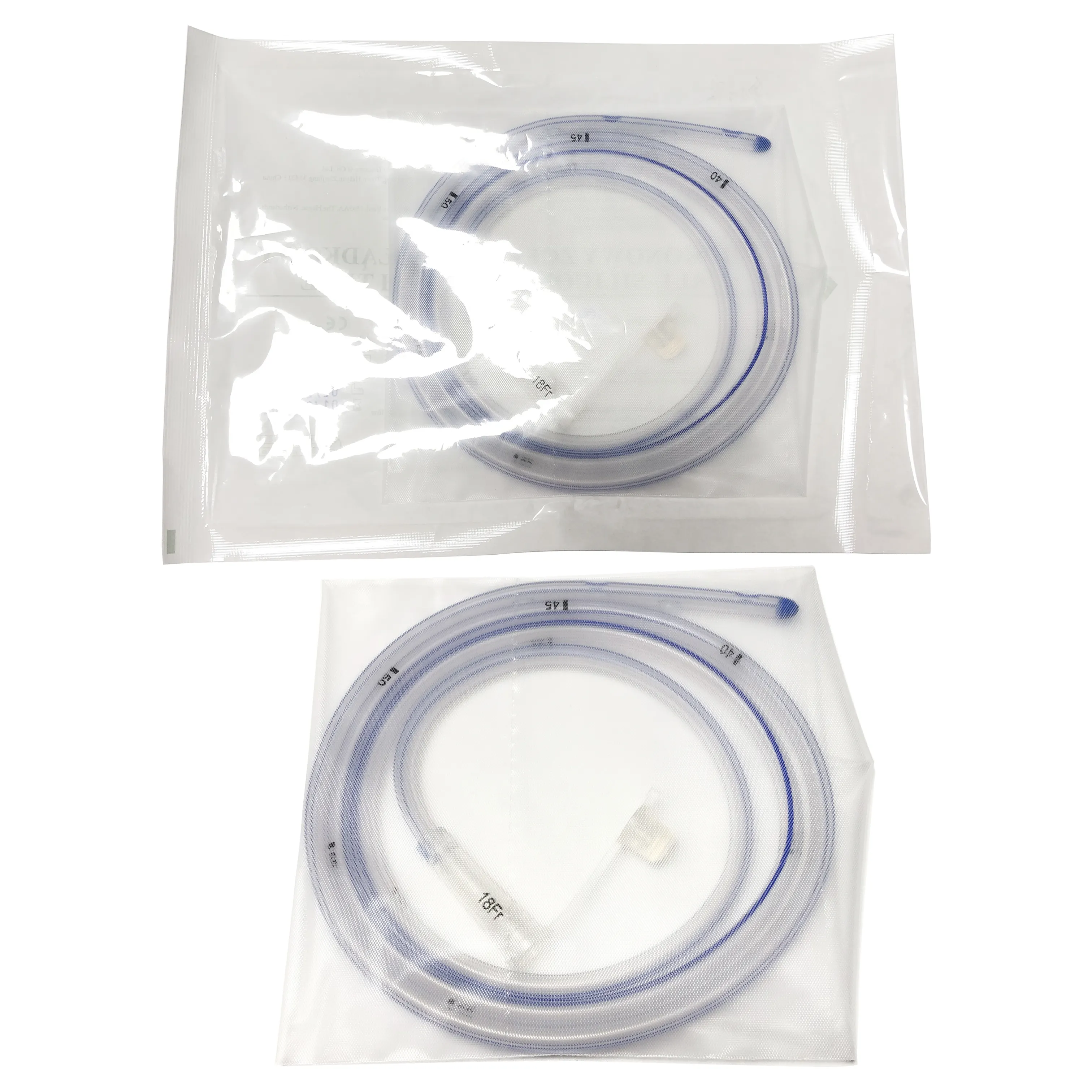 Customized Different Sizes Medical Disposable 100% Silicone Stomach Tube With Transparent Connector