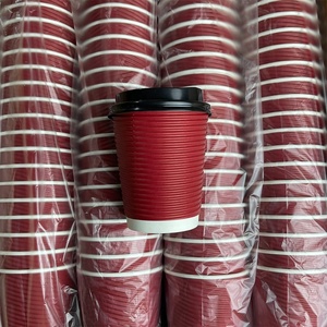 Customized OEM ODM Corrugated Ripple Wall Printing Logo <b>Takeaway</b> <b>Coffee</b> Cup for Hot Drink - Product Image 3
