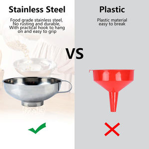 Corong Penyumbat Mulut Lebar Baja Tahan Karat, Aksesori Dapur Tidak Lengket Ekstra Besar - Product Image 3