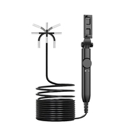 Endoscopio con Cable Semirrígido, Boroscopio Portátil con 8 LED Ajustables, Clasificación IP67, Compatibilidad Universal Tipo-C, Inspección
