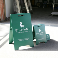 Panneau publicitaire pliable double face en acier inoxydable sur pied, pour extérieur, type sandwich, pour usage commercial