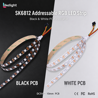 Tira de LED RGB Programable SK6812 DC5V, 30 Píxeles por Metro, SMD5050, Circuito Integrado Incorporado, PCB Blanco/Negro de 10 mm, Luz Digital Flexible