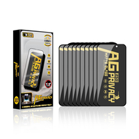 Film de protection d'écran en verre trempé antistatique et mat pour iPhone 16 15 14 Pro Max Mobile Phone Privacy, grand écran incurvé