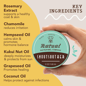 Dog Paws and Nose Balm Moisturizes &amp; Soothes Dry Cracked Noses Plant Formula Natural Dog <strong>Snout</strong> <strong>Soother</strong> - Product Image 2