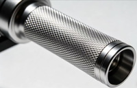Service de fabrication CNC personnalisé, alliage d'aluminium, poignée moletée antidérapante
