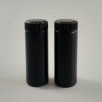 Flacon en plastique noir vide de 60 ml et 100 ml avec tamis et bouchon, distributeur de poudre sèche, flacon en plastique de 3,4 oz (2 oz) pour poudre de talc pour bébé