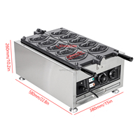 CPVKRY 110/220V Nouvelle Machine à Gaufres Commerciale Industrielle en Acier Inoxydable Antiadhésive en Forme de Crabe avec Contrôle Tactile et Minuteur pour Snacks