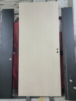 Porte battante pré-montée en chêne massif de qualité résidentielle américaine, porte intérieure en bois HDF MDF, adaptée aux hôtels résidentiels