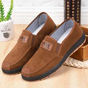 JSY-F2 customized Stylish Pvc Sole Brown Shoes Without Laces For Men Shoes Sneakers