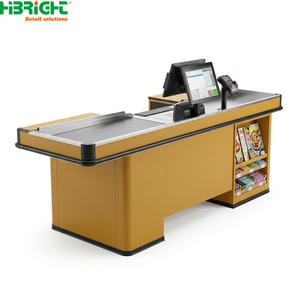Modern Purple <b>Checkout</b> <b>Counter</b> Retail Cashier Desk POS <b>Counter</b> for Supermarket Boutique Grocery Store - Product Image 3
