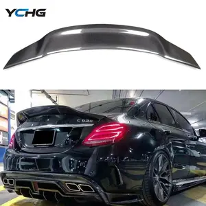 W205 R Style Carbon Fiber Rear Trunk Spoiler for Mercedes Benz C Class W205 4 Door Sedan Rear Boot Trunk Lip 2015-2021 C250