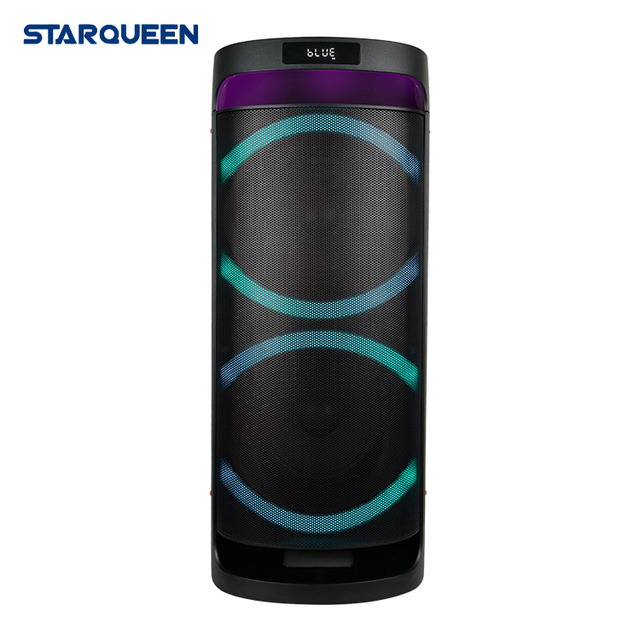 2026 Dual 8 Inch Party Speakers 80 Watt TWS Wireless Bluetooth Audio Remote Control Sound Box
