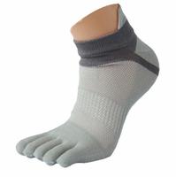 Chaussettes de sport athlétiques OEM respirantes en maille à cinq doigts séparés, à compression, color block, pour la course, le marathon et le cyclisme