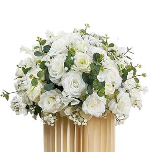 Fleur artificielle en soie transfrontalière, hydrangea, rose, boule, décoration de table de mariage, décoration de centre de table, décoration de fenêtre, décoration de salle d'exposition - Product Image 5