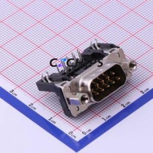 9651626813 D-Sub/VGA Connector Bent Lead Through Hole Connector Male 9P Right Angle Insert 2 - Product Image 1